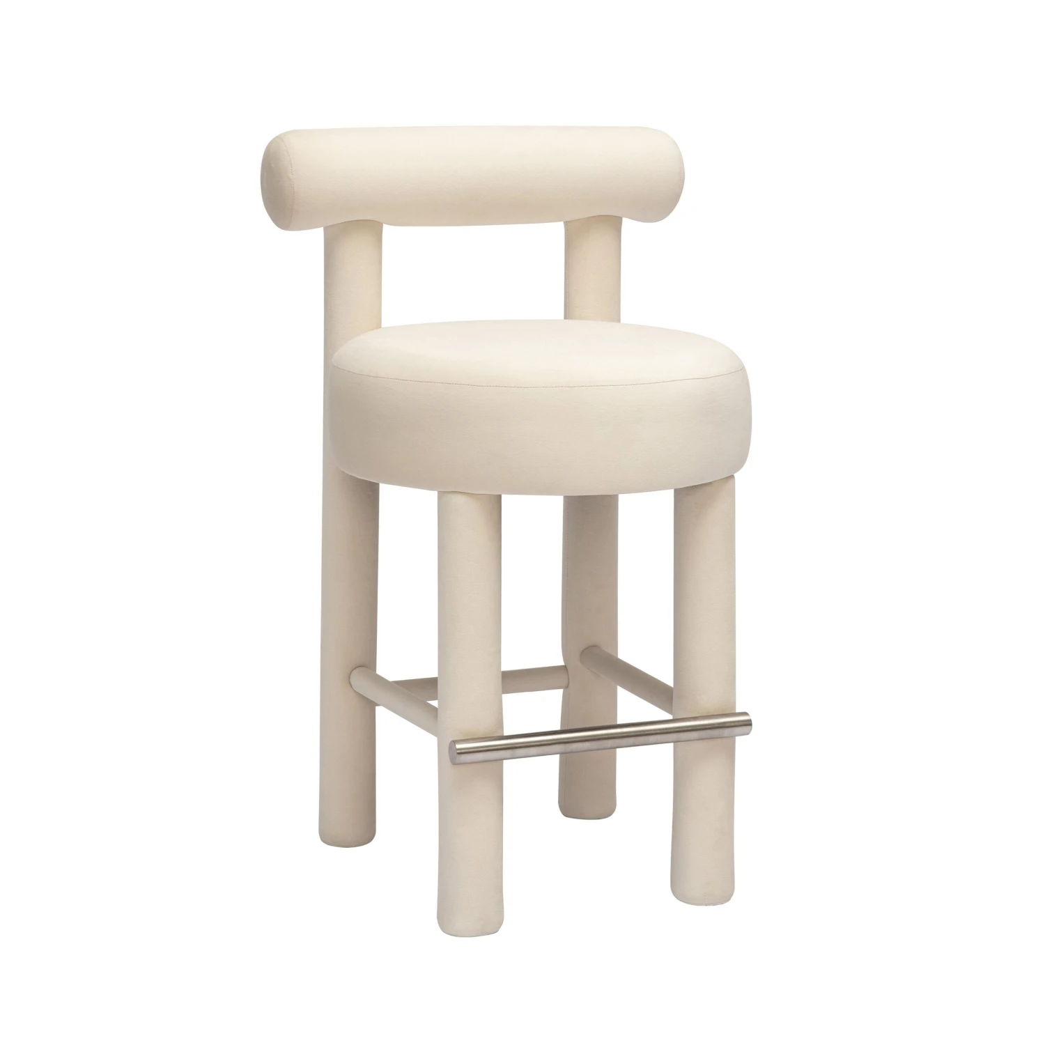 Carmel Cream Velvet Counter Stool 1 Carmel Cream Velvet Counter Stool