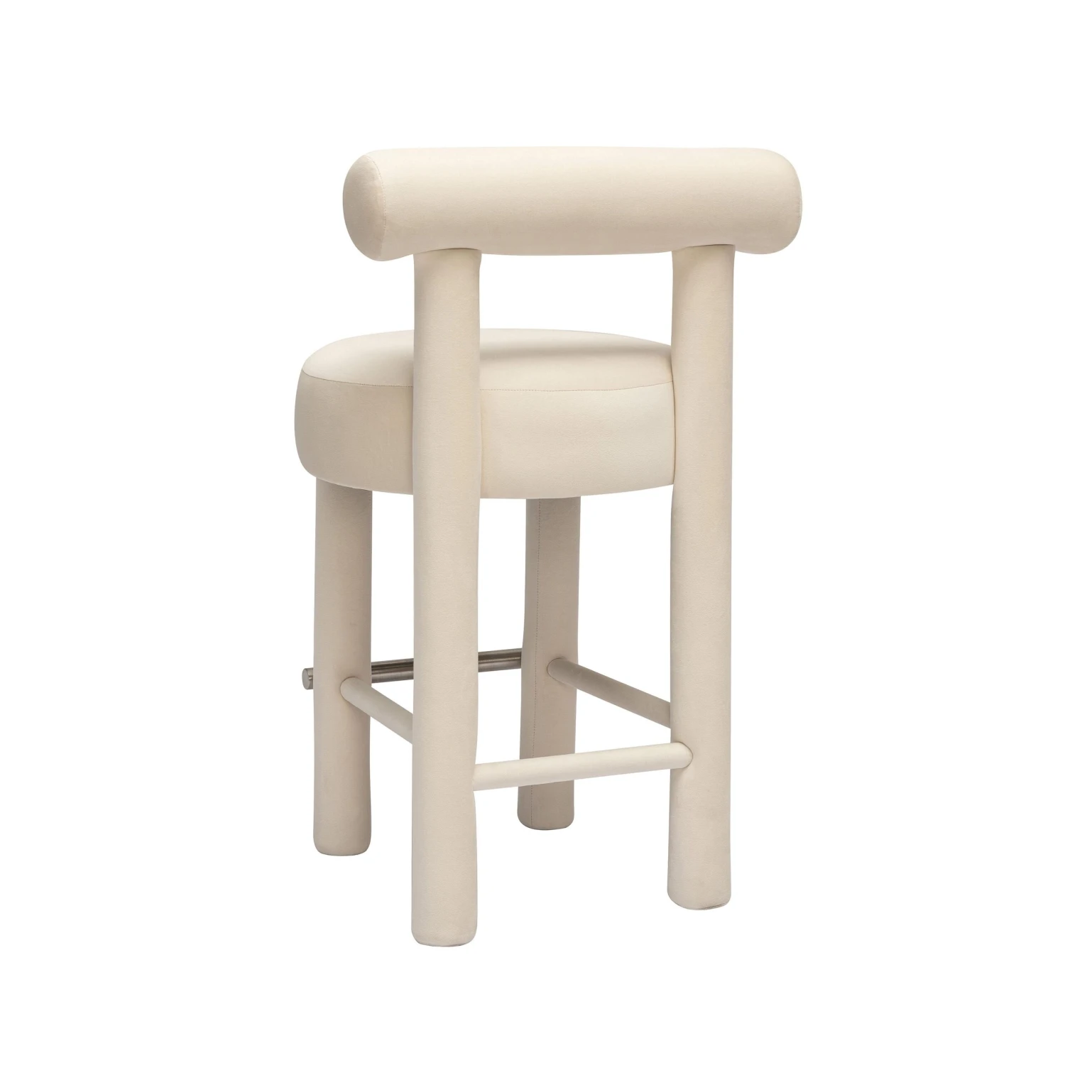 Carmel Cream Velvet Counter Stool 4 Carmel Cream Velvet Counter Stool - Image 4