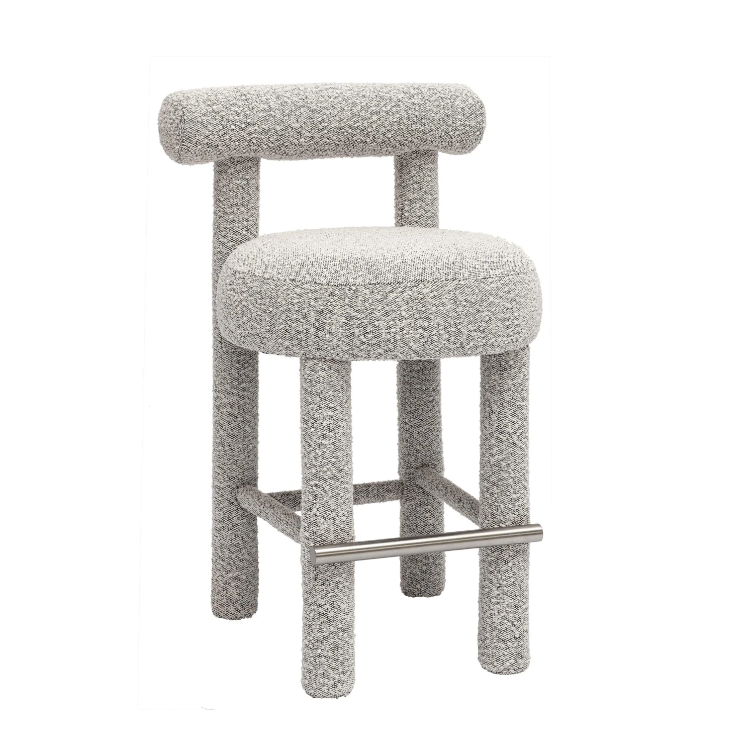 Carmel Black & White Performance Boucle Counter Stool 1 Carmel Black & White Performance Boucle Counter Stool