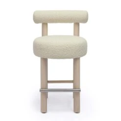 Carmel Cream Boucle And Solid Wood Counter Stool 9 Carmel Cream Boucle And Solid Wood Counter Stool -TOV Furniture Store TOV D69021.media .03