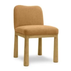 Tiara Performance Velvet And Oak Dining Chair