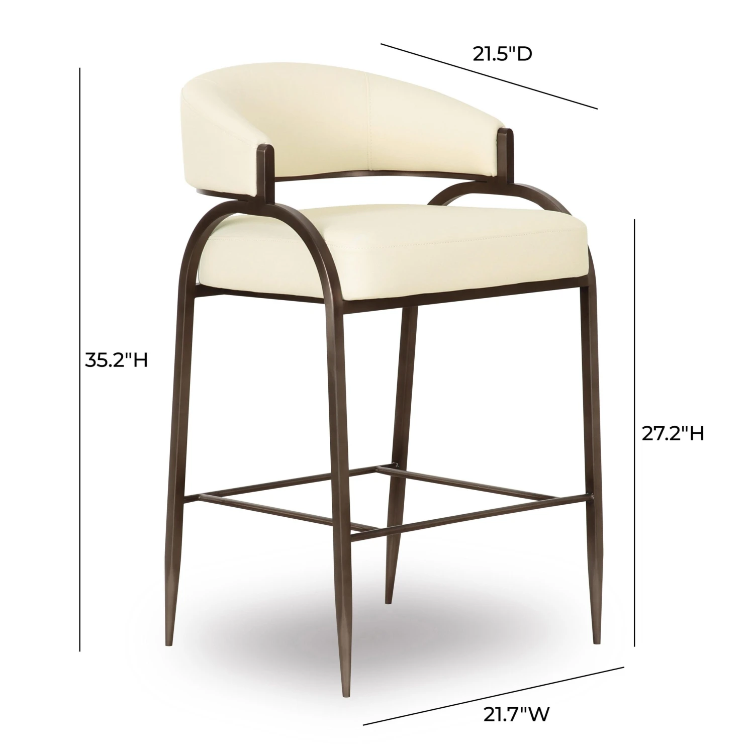 Tatum Performance Vegan Leather Counter Stool 6 Tatum Performance Vegan Leather Counter Stool - Image 6