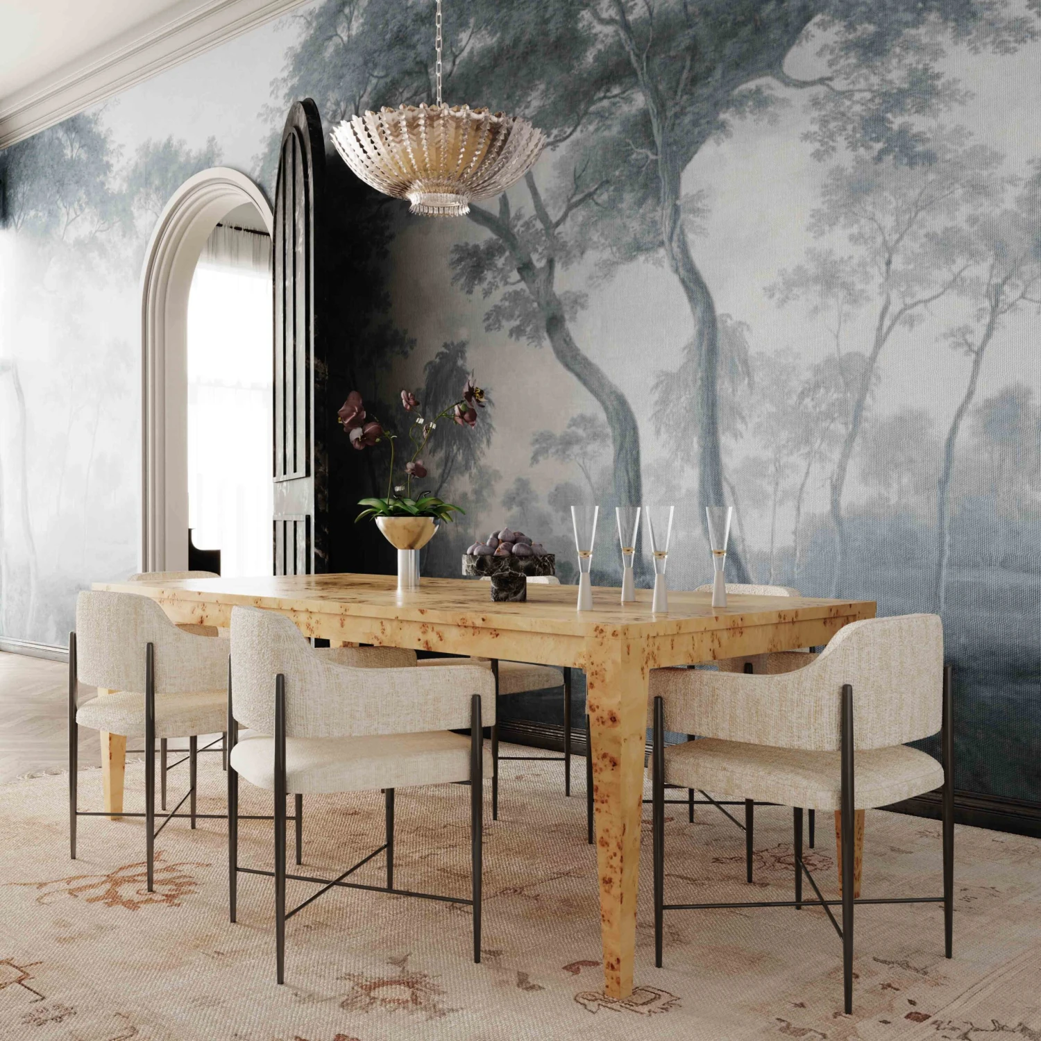 Sezanne Taupe Textured Performance Boucle Dining Chair 2 Sezanne Taupe Textured Performance Boucle Dining Chair - Image 2