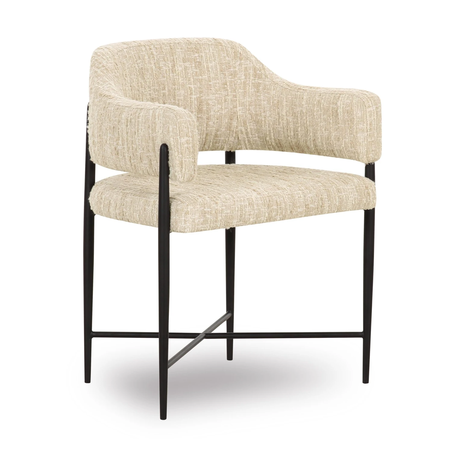 Sezanne Taupe Textured Performance Boucle Dining Chair 1 Sezanne Taupe Textured Performance Boucle Dining Chair