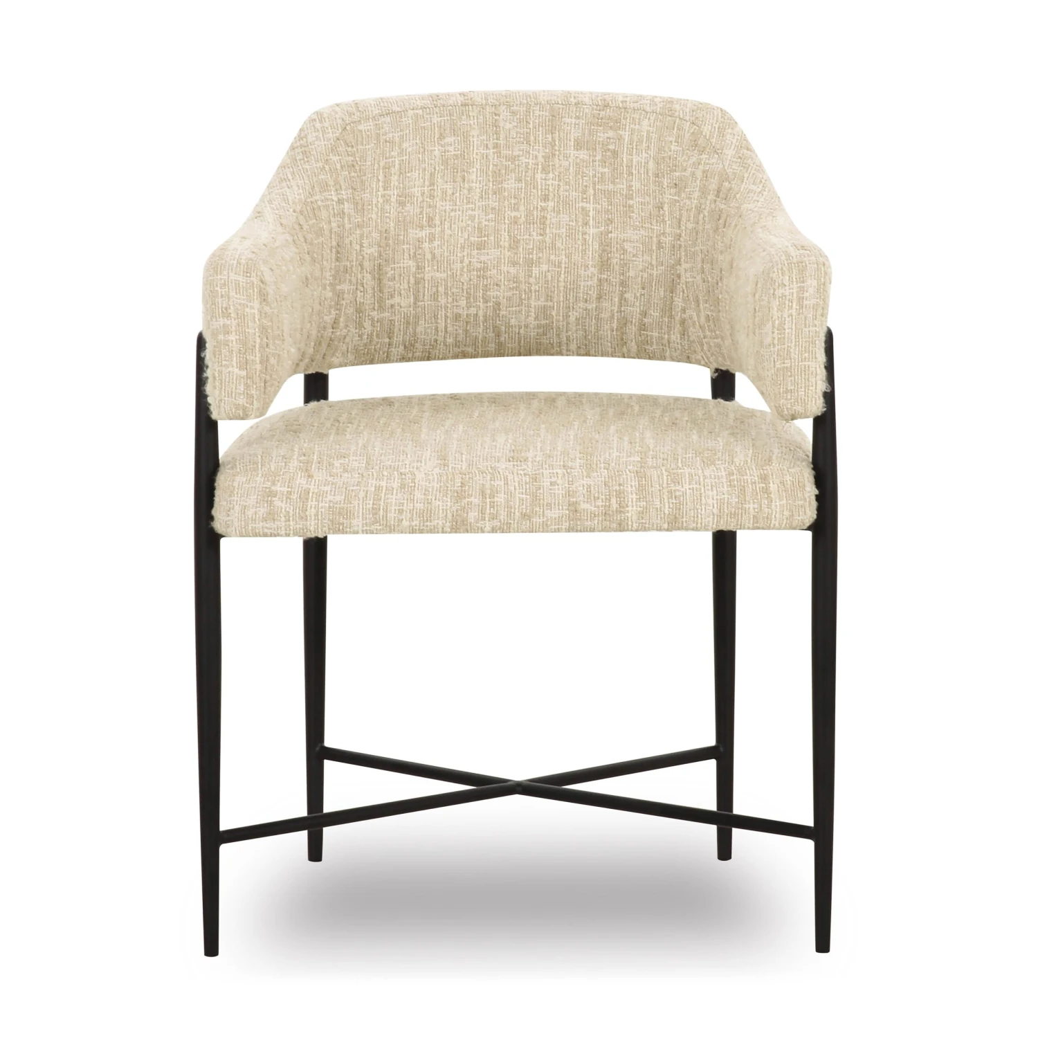 Sezanne Taupe Textured Performance Boucle Dining Chair 3 Sezanne Taupe Textured Performance Boucle Dining Chair - Image 3