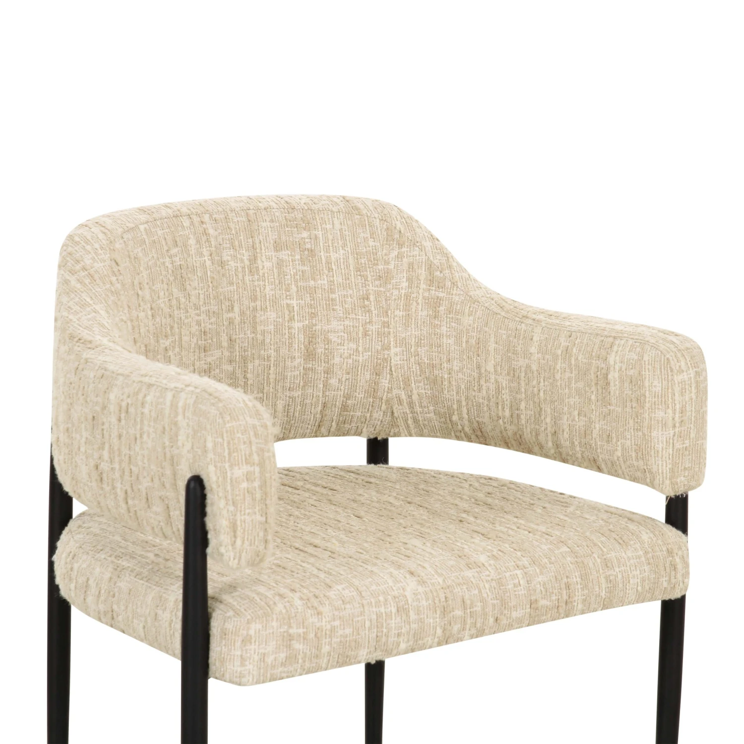 Sezanne Taupe Textured Performance Boucle Dining Chair 5 Sezanne Taupe Textured Performance Boucle Dining Chair - Image 5