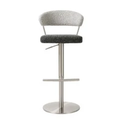 Cosmo Black And Grey Boucle Adjustable Stool 9 Cosmo Black And Grey Boucle Adjustable Stool -TOV Furniture Store TOV D69065.media .02