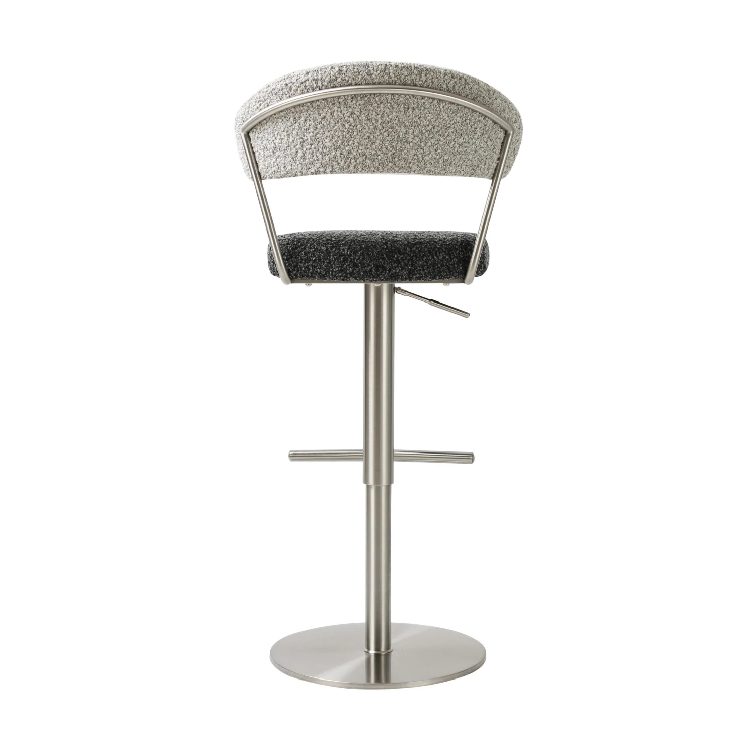 Cosmo Black And Grey Boucle Adjustable Stool 5 Cosmo Black And Grey Boucle Adjustable Stool - Image 5
