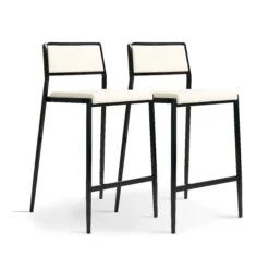 Gale Performance Vegan Leather Stackable Stool - Set Of 2