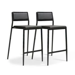 Gale Performance Vegan Leather Stackable Stool - Set Of 2 -TOV Furniture Store TOV D69067 1