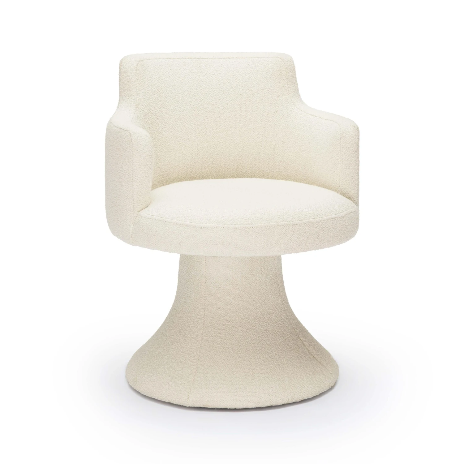 Jeffree Cream Performance Boucle Swivel Dining Chair 1 Jeffree Cream Performance Boucle Swivel Dining Chair