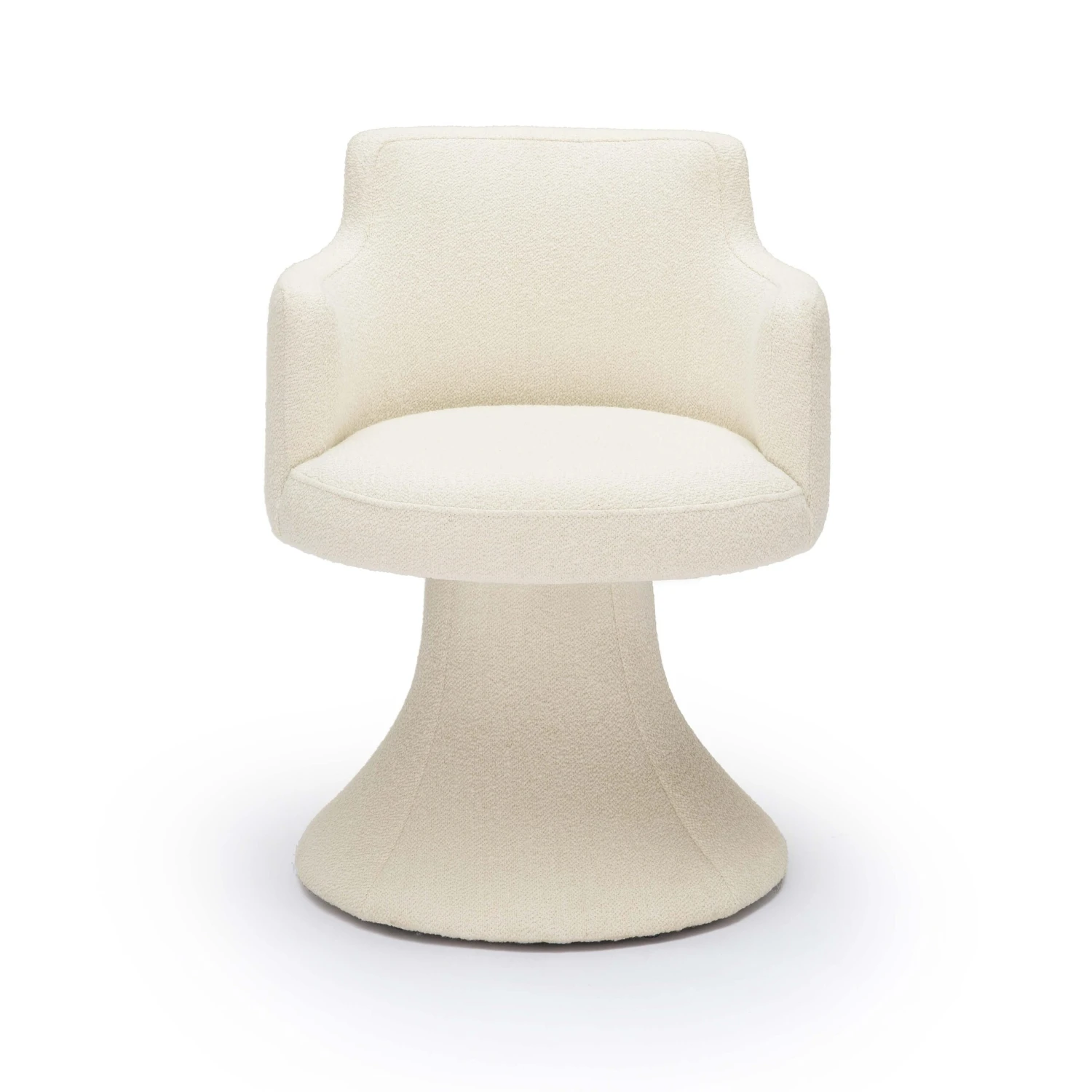 Jeffree Cream Performance Boucle Swivel Dining Chair 3 Jeffree Cream Performance Boucle Swivel Dining Chair - Image 3