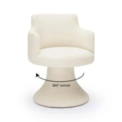 Jeffree Cream Performance Boucle Swivel Dining Chair 13 Jeffree Cream Performance Boucle Swivel Dining Chair -TOV Furniture Store TOV D69124.media .06