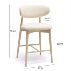 Zinea Performance Textured Velvet Counter Stool 19 Zinea Performance Textured Velvet Counter Stool -TOV Furniture Store TOV D69162.media .06
