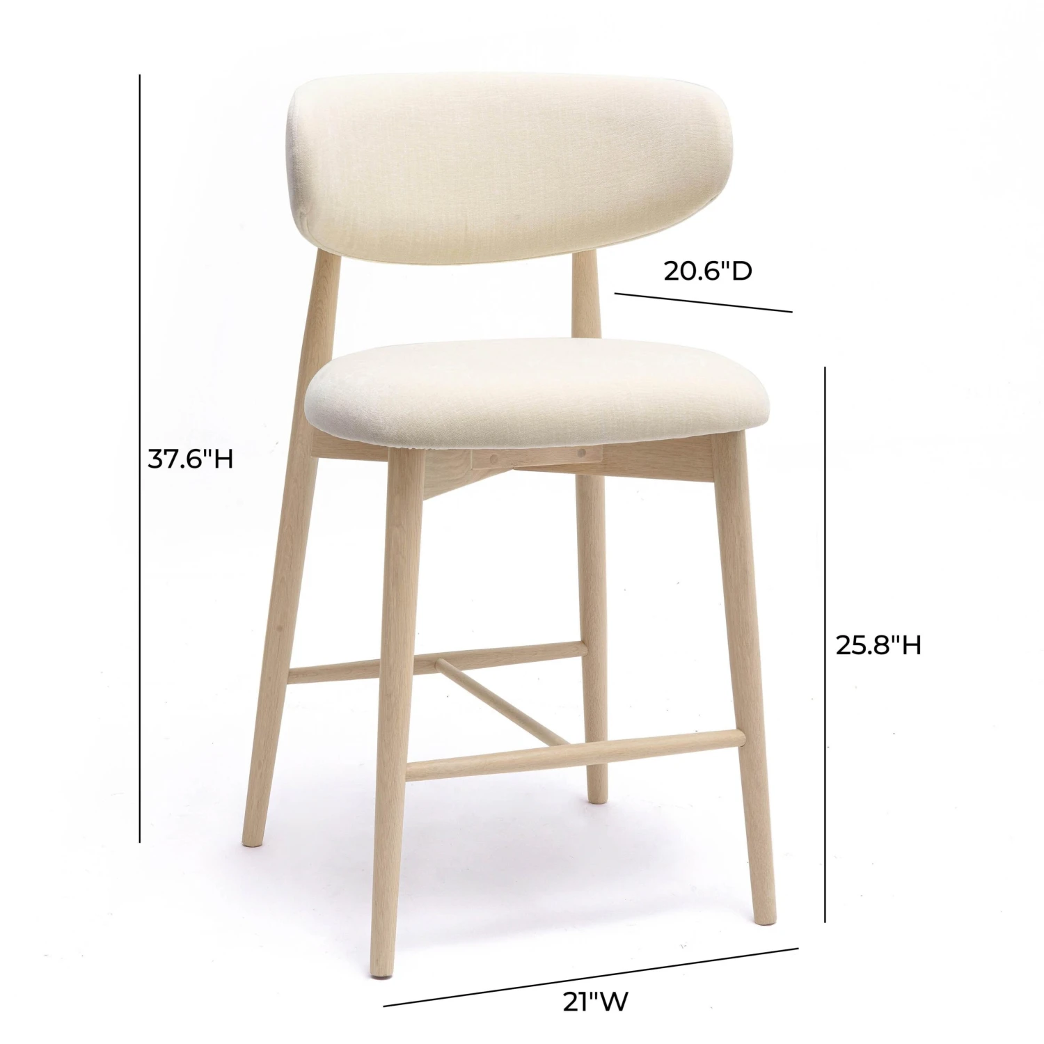 Zinea Performance Textured Velvet Counter Stool 6 Zinea Performance Textured Velvet Counter Stool - Image 6