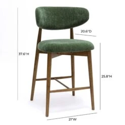 Zinea Performance Textured Velvet Counter Stool 26 Zinea Performance Textured Velvet Counter Stool -TOV Furniture Store TOV D69163.media .06