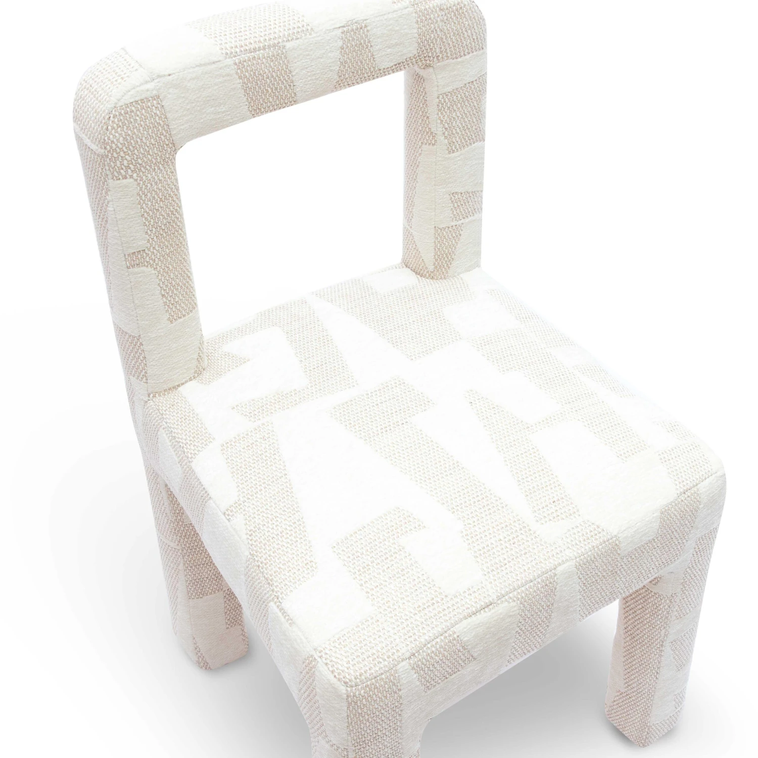 Hazel Cream Patterned Jacquard Dining Chair 5 Hazel Cream Patterned Jacquard Dining Chair - Image 5