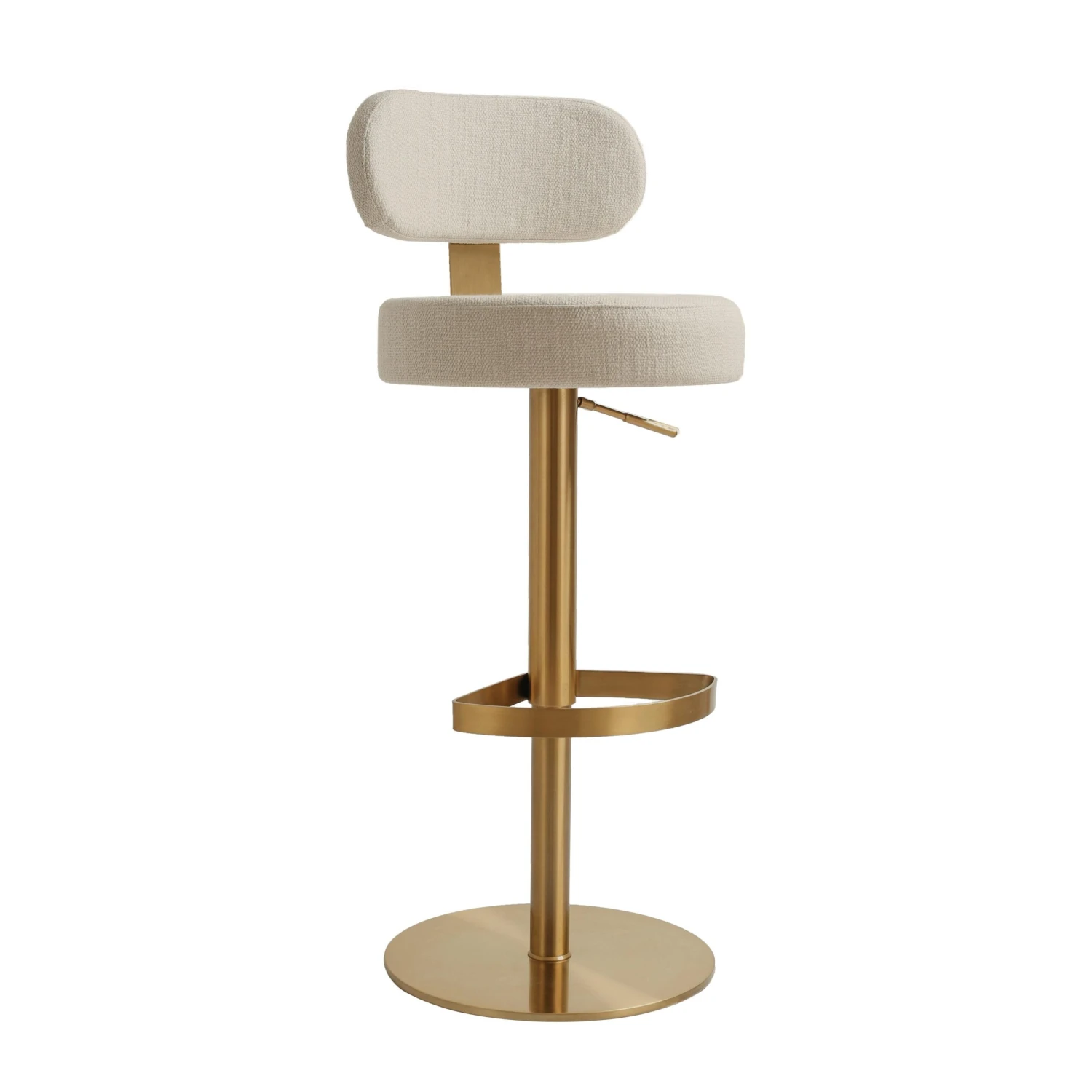 Primrose Cream Textured Performance Fabric Adjustable Stool 1 Primrose Cream Textured Performance Fabric Adjustable Stool