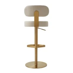 Primrose Cream Textured Performance Fabric Adjustable Stool 15 Primrose Cream Textured Performance Fabric Adjustable Stool -TOV Furniture Store TOV D69225.media .05