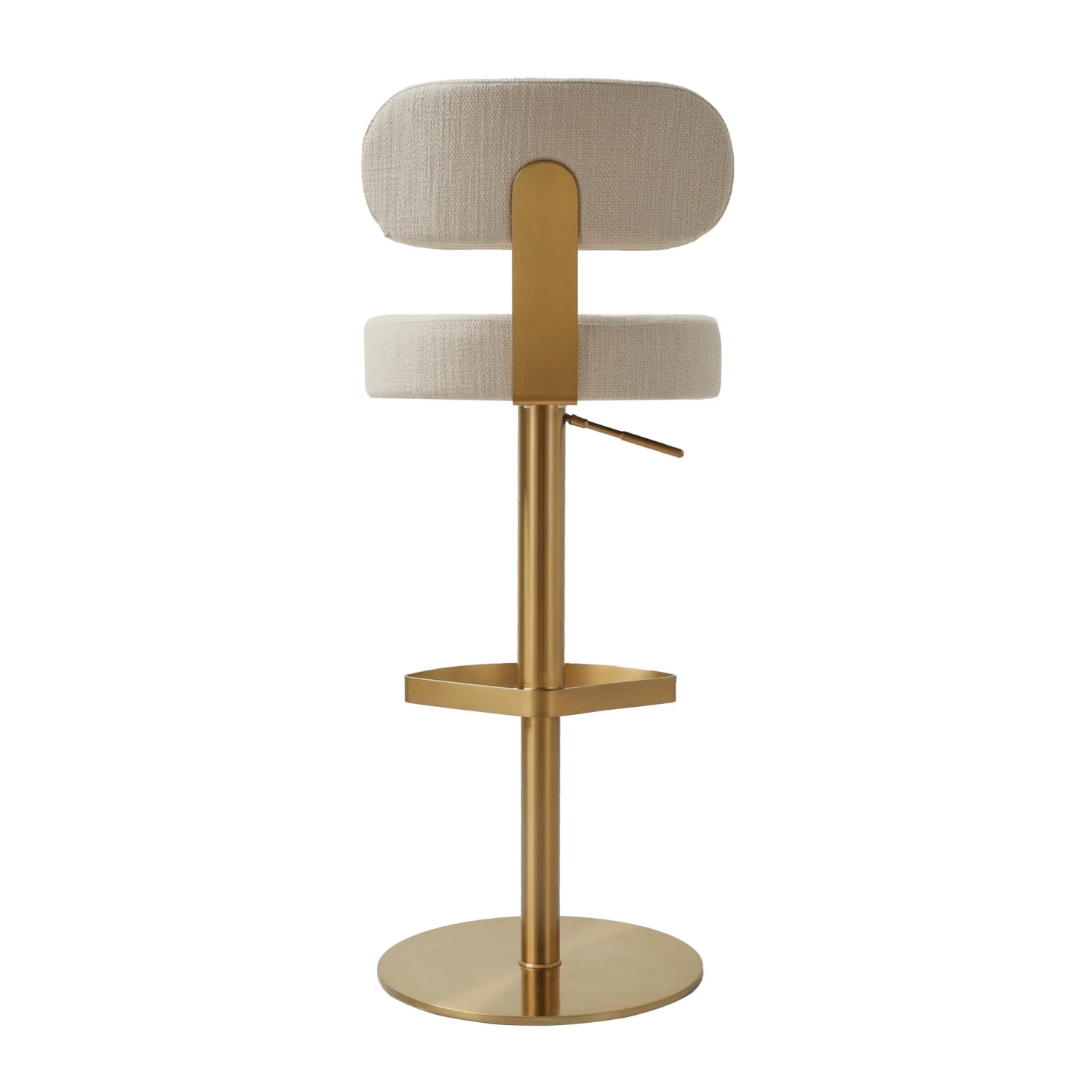 Primrose Cream Textured Performance Fabric Adjustable Stool 6 Primrose Cream Textured Performance Fabric Adjustable Stool - Image 6
