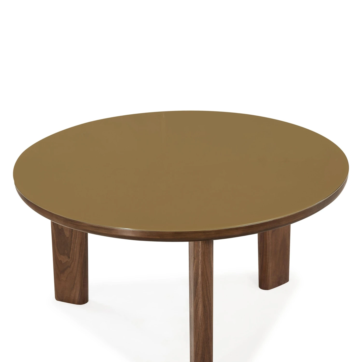 Oani Walnut And Glass 51" Round Dining Table 3 Oani Walnut And Glass 51" Round Dining Table - Image 3