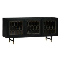 Gatsby Black Acacia Wood 66" Buffet