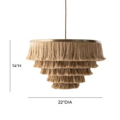 Sarai Natural Fringe Pendant -TOV Furniture Store TOV G18386.media .06