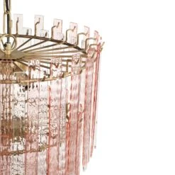 Hampshire Pink Acrylic 3-Tier Chandelier -TOV Furniture Store TOV G18453.media .05