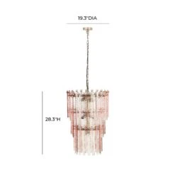 Hampshire Pink Acrylic 3-Tier Chandelier -TOV Furniture Store TOV G18453.media .06