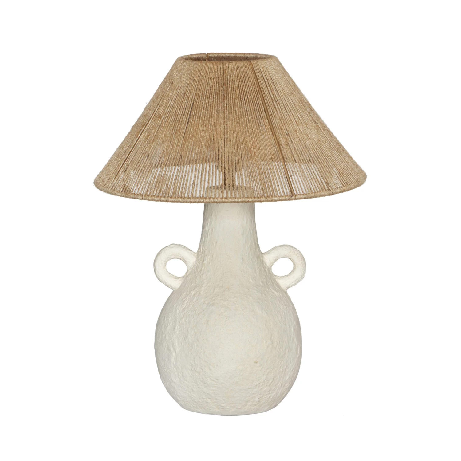 Lalit Natural & White Ceramic Table Lamp 1 Lalit Natural & White Ceramic Table Lamp
