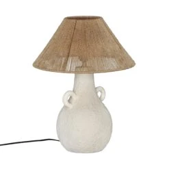 Lalit Natural & White Ceramic Table Lamp 8 Lalit Natural & White Ceramic Table Lamp -TOV Furniture Store TOV G18460.media .03