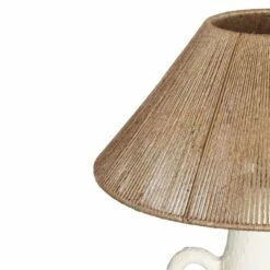 Lalit Natural & White Ceramic Table Lamp 9 Lalit Natural & White Ceramic Table Lamp -TOV Furniture Store TOV G18460.media .04