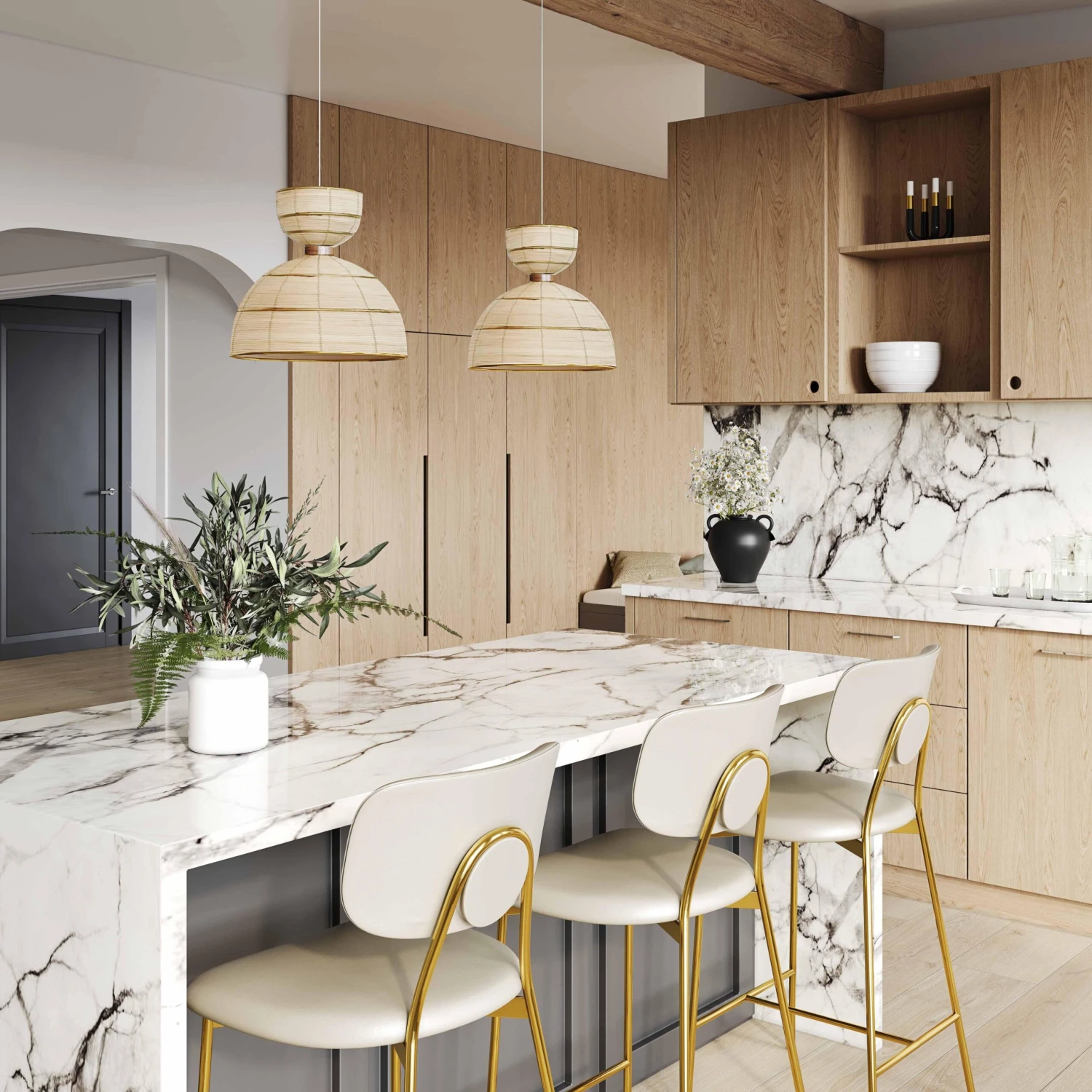 Lydia Rattan Pendant Lamp 2 Lydia Rattan Pendant Lamp - Image 2