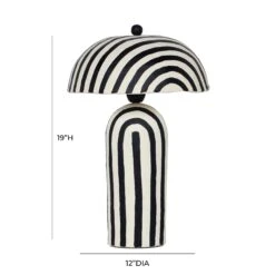Maiori Striped Papier Mache Table Lamp -TOV Furniture Store TOV G18570.media .06