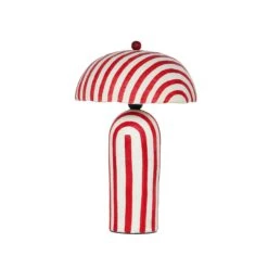 Maiori Striped Papier Mache Table Lamp -TOV Furniture Store TOV G18571.media .01