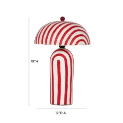 Maiori Striped Papier Mache Table Lamp -TOV Furniture Store TOV G18571.media .06