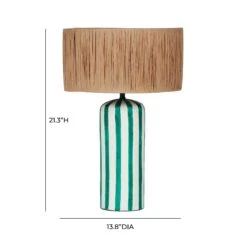 Ravello Green Striped Papier Mache Table Lamp -TOV Furniture Store TOV G18574.media .05 b57c5744 5f4c 4a01 9d81 6b48a3061270
