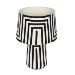 Minori Black Striped Papier Mache Table Lamp -TOV Furniture Store TOV G18575.media .03 d19c51db e00e 4848 9f29 f8f986e080fa