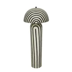 Maiori Black Striped Papier Mache Floor Lamp -TOV Furniture Store TOV G18580.media .02