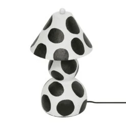 Lerici Black And White Papier Mache Table Lamp 8 Lerici Black And White Papier Mache Table Lamp -TOV Furniture Store TOV G18684.media .03