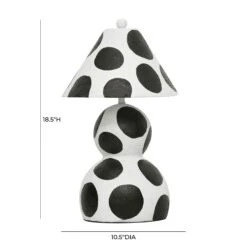 Lerici Black And White Papier Mache Table Lamp 10 Lerici Black And White Papier Mache Table Lamp -TOV Furniture Store TOV G18684.media .05