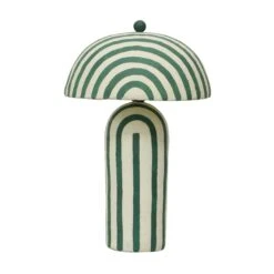 Maiori Striped Papier Mache Table Lamp -TOV Furniture Store TOV G18685.media .01