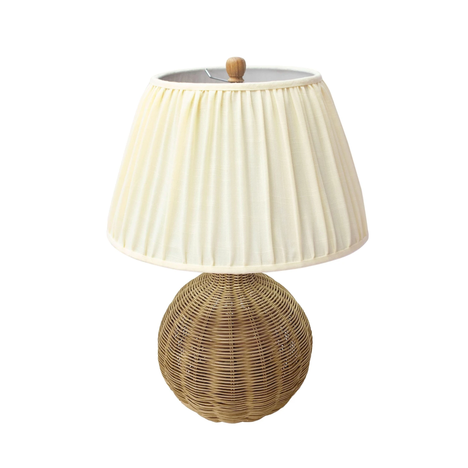 Pallora Cream & Natural Rattan Table Lamp 3 Pallora Cream & Natural Rattan Table Lamp - Image 3