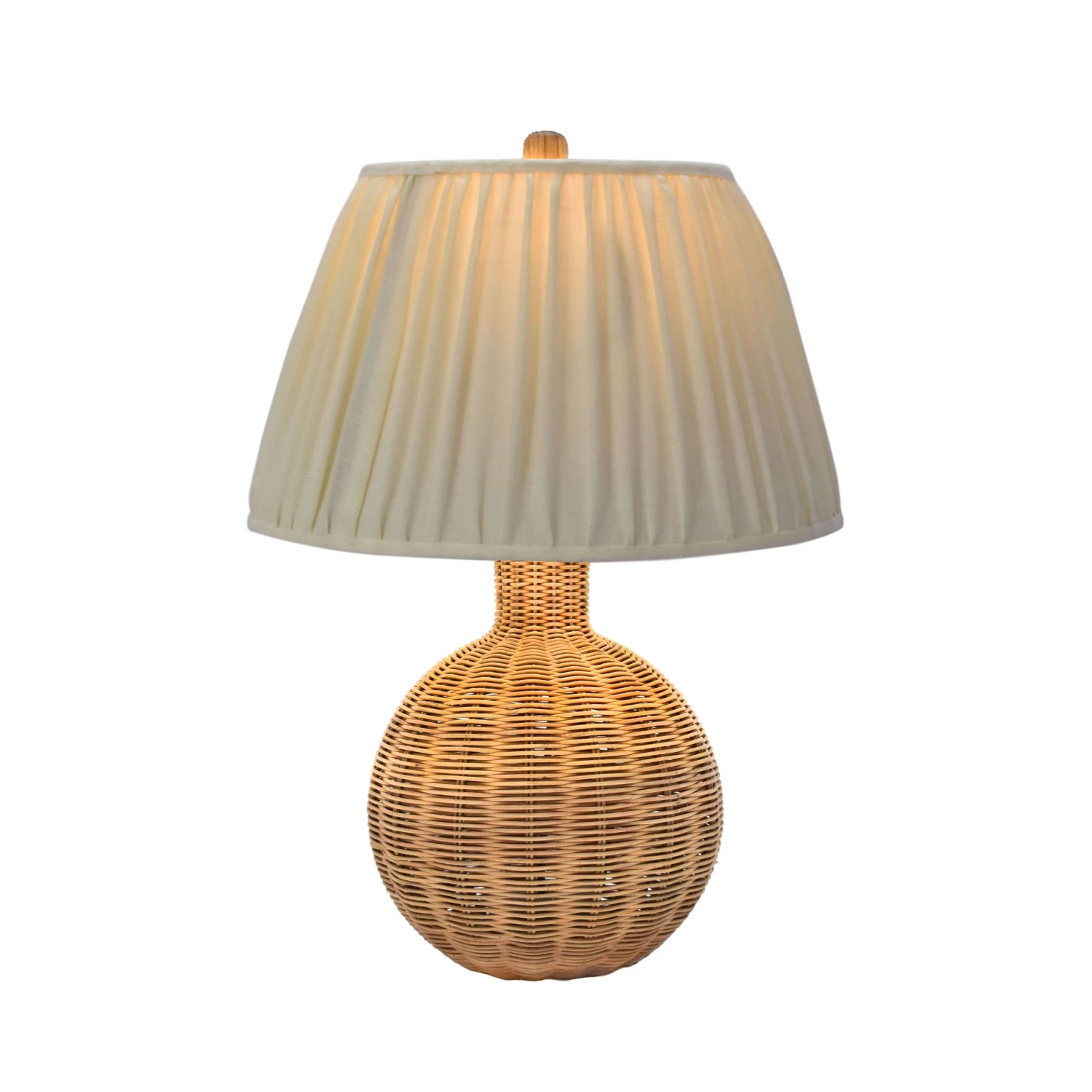 Pallora Cream & Natural Rattan Table Lamp 4 Pallora Cream & Natural Rattan Table Lamp - Image 4