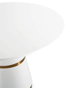 Rosa White Lacquer 47" Round Dining Table -TOV Furniture Store TOV GT5505.media .04