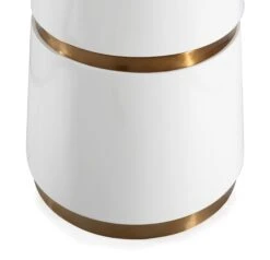 Rosa White Lacquer 47" Round Dining Table -TOV Furniture Store TOV GT5505.media .05