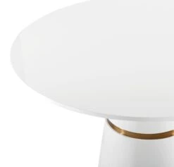 Rosa White Lacquer 47" Round Dining Table -TOV Furniture Store TOV GT5505.media .06