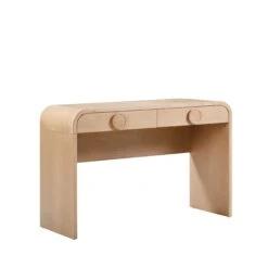 Moonrise Natural Ash 2-Drawer Vanity Desk With Mirror -TOV Furniture Store TOV H54326 2