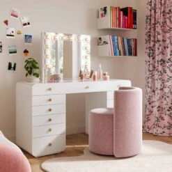 Alyssa Upcycled Velvet Rolling Desk Chair -TOV Furniture Store TOV H69261