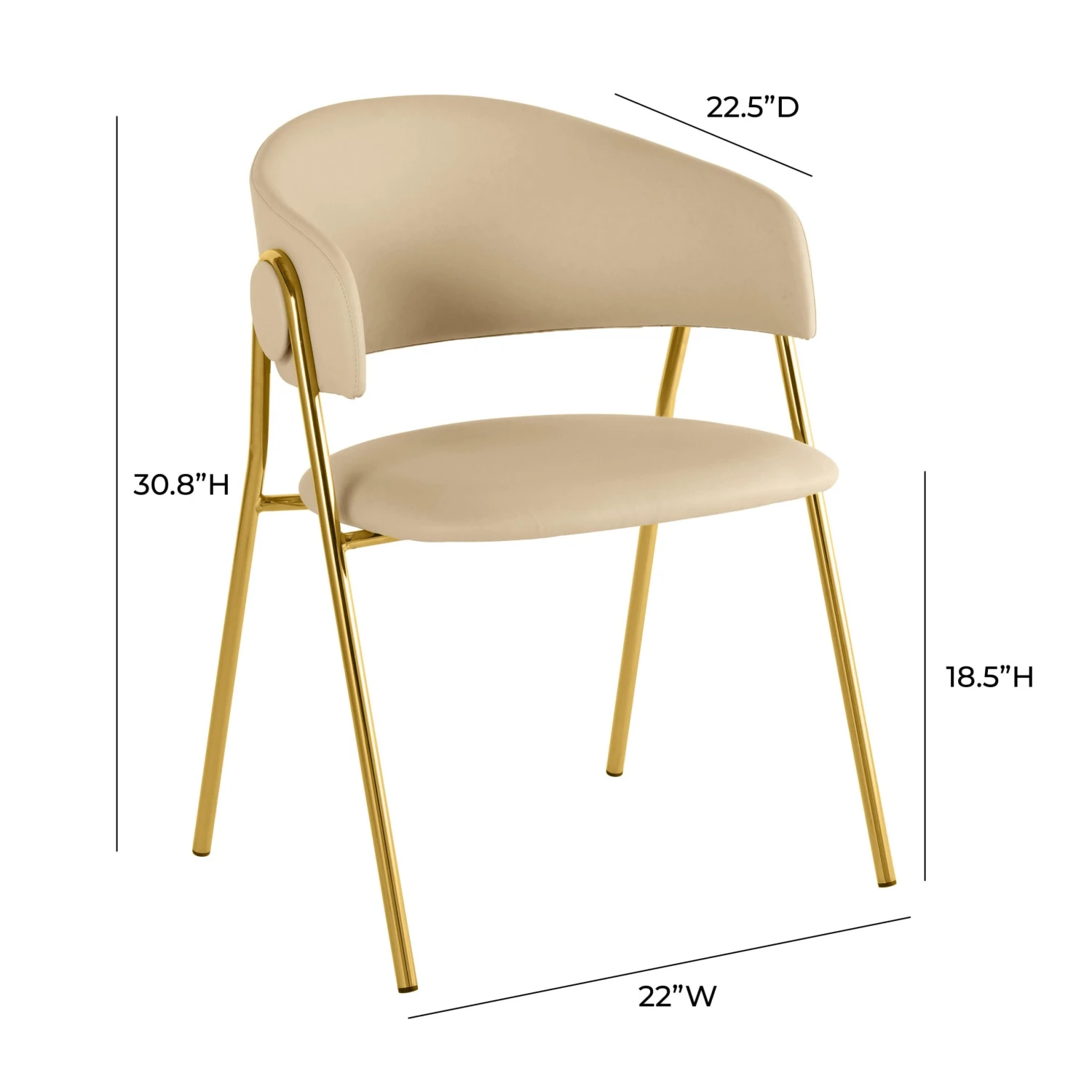 Lara Cream Performance Vegan Leather Dining Chair By Inspire Me! Home Decor - Set Of 2 6 Lara Cream Performance Vegan Leather Dining Chair By Inspire Me! Home Decor - Set Of 2 - Image 6